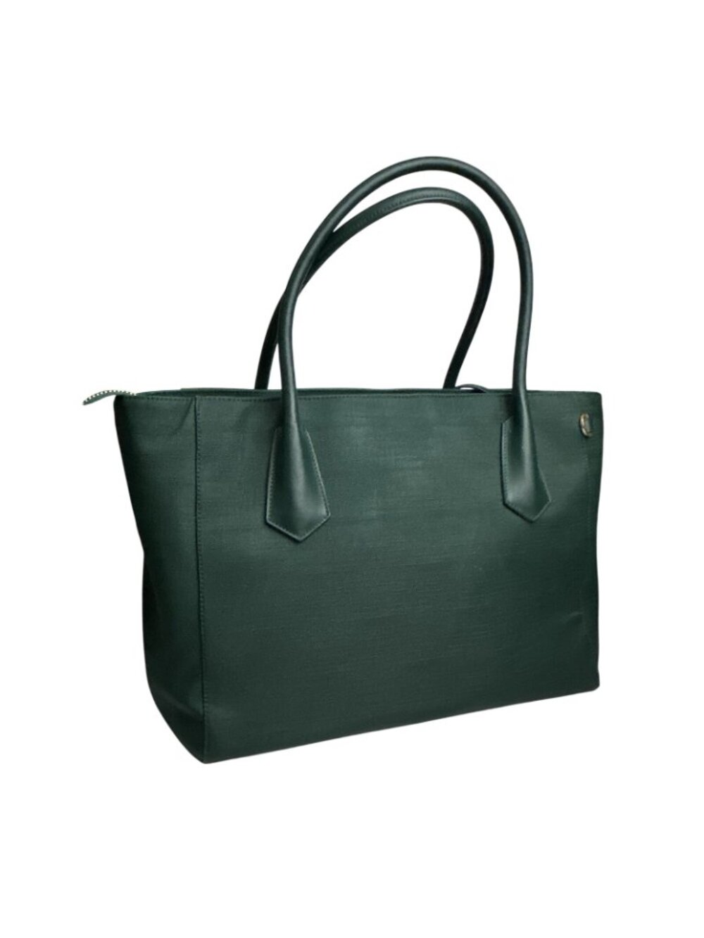 DAGNE DOVER Signature Legend Green Coated Canvas Large Laptop Tote Bag - Picture 3 of 16